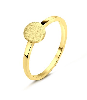 Gold Plated Silver Ring Matt Designed NSR-2784-B-GP